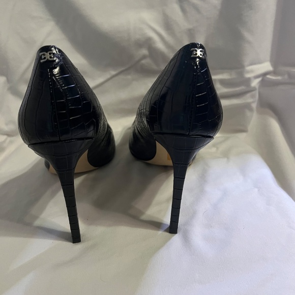 Sam Edelman Black Croc Print Heels. Worn Once. With Box. Size 10 - Picture 2 of 7